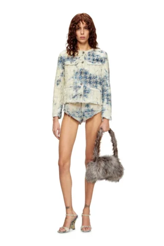 de-jizz-fsh1 Houndstooth dokuma denim şort