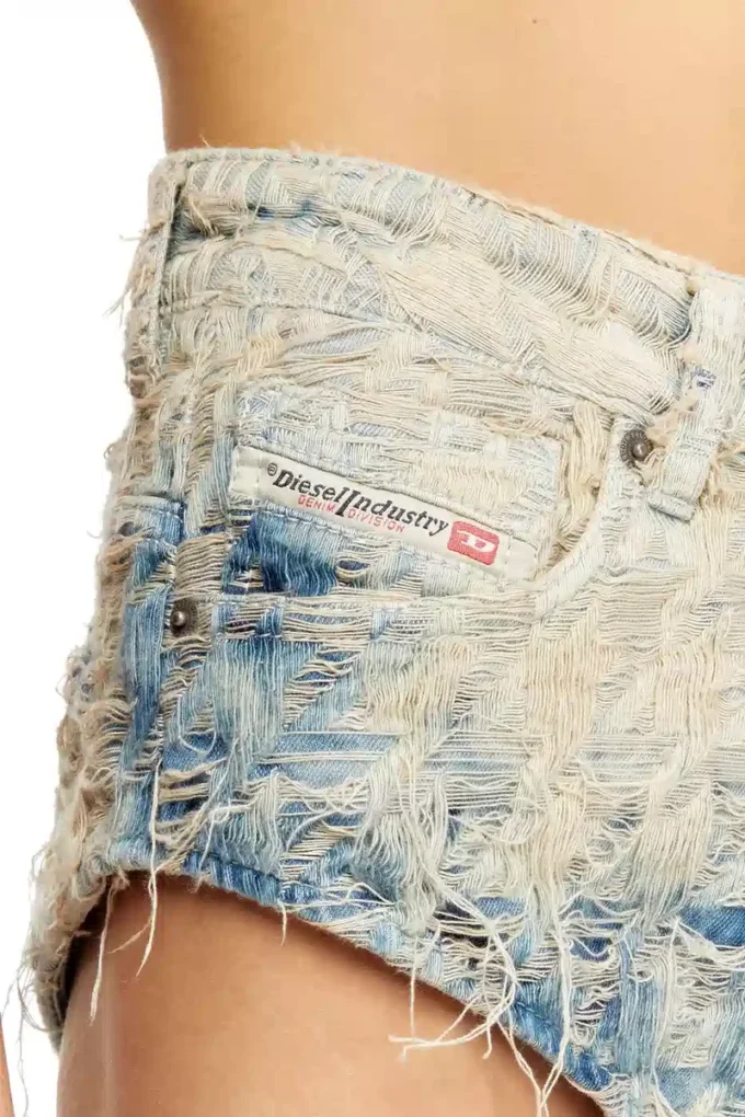 de-jizz-fsh1 Houndstooth dokuma denim şort