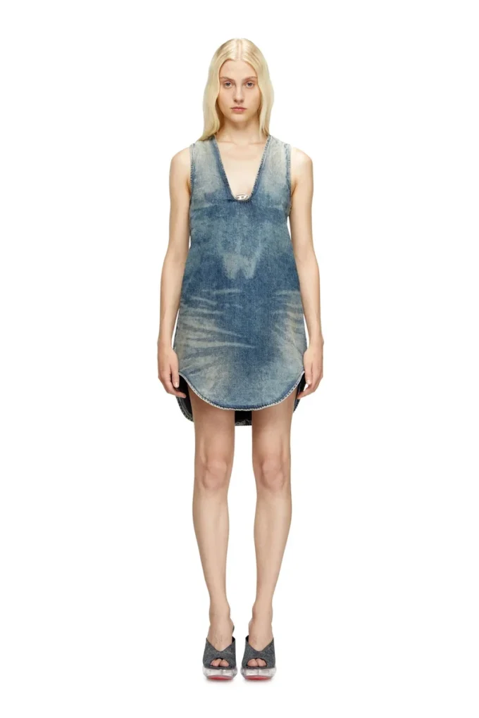 de-laris-dress-s Mermer desenli denim kısa elbise de-laris-dress-s Mermer desenli denim kısa elbise