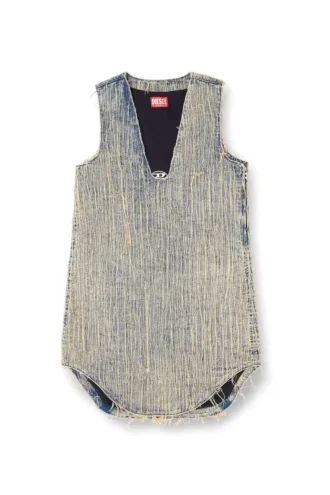 de-laris-dress-s2 Eskitilmiş efektli denim elbise