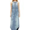 de-lina-s Mermer desenli denim uzun elbise de-lina-s Mermer desenli denim uzun elbise