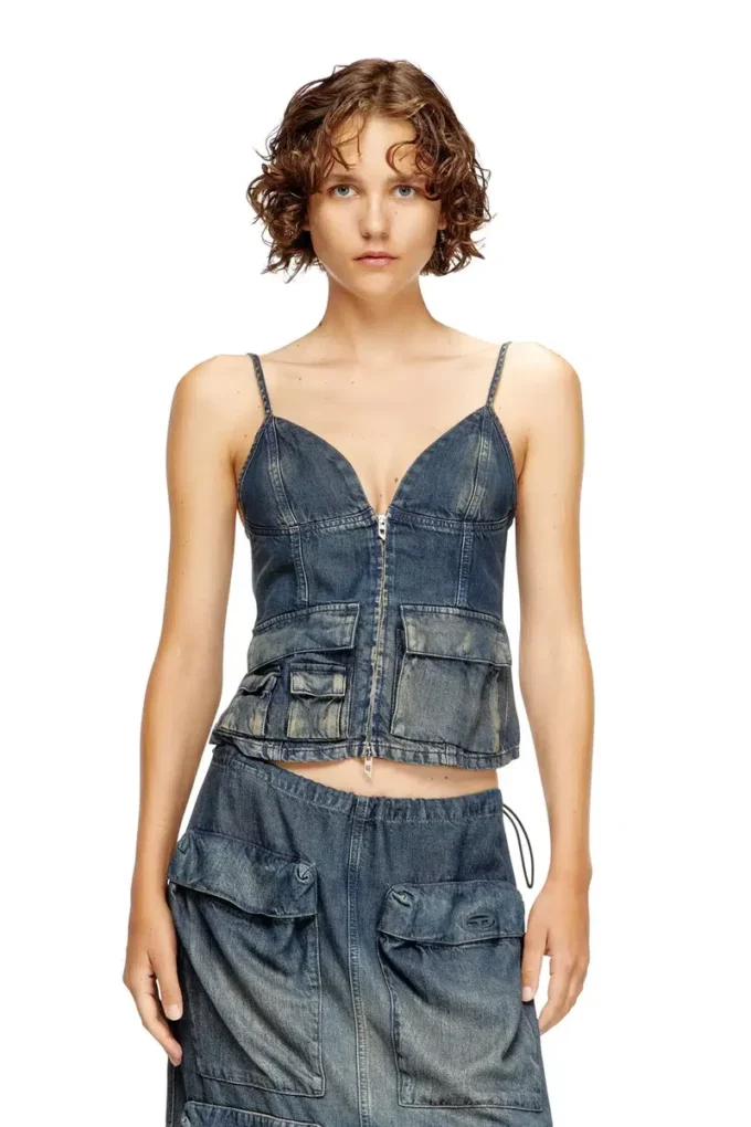 de-mellis-s Degrade akıcı denim üst