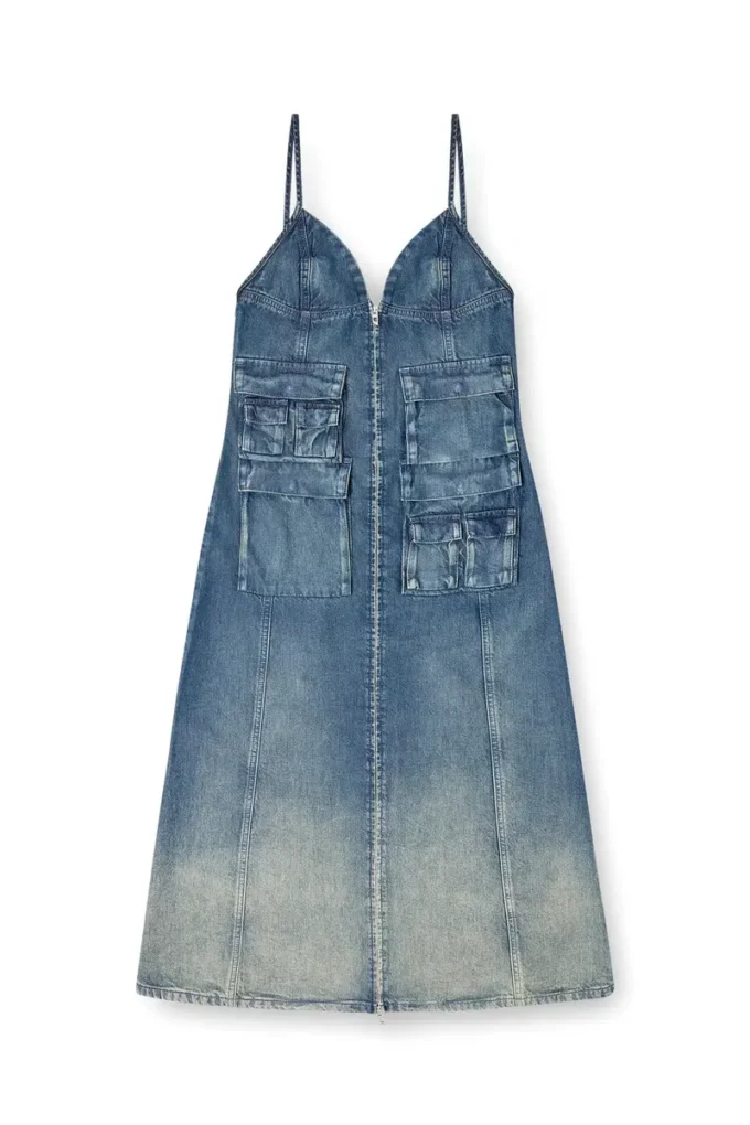 de-melvi-s Akıcı lazerle yıpratılmış denim elbise de-melvi-s Akıcı lazerle yıpratılmış denim elbise