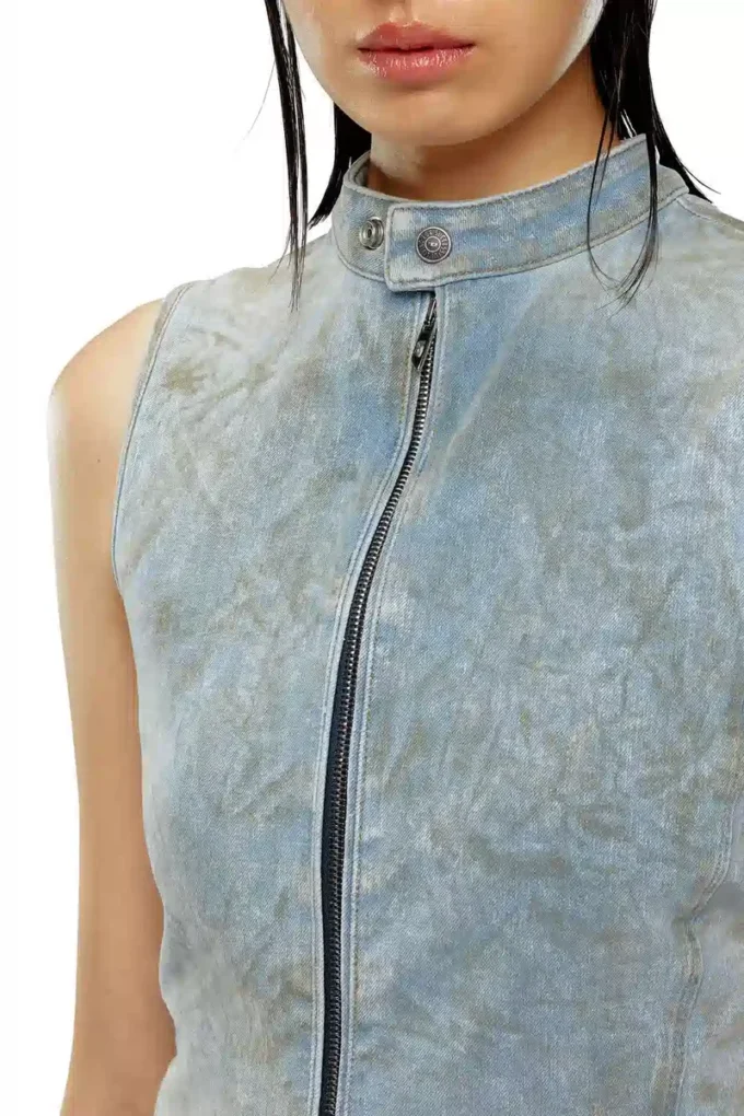 de-nata-fse Bisikletçi detaylı ikinci deri gibi oturan denim üst