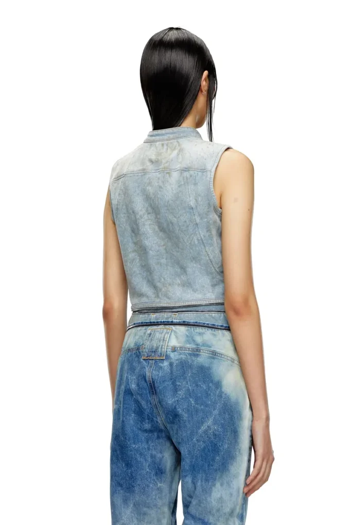 de-nata-fse Bisikletçi detaylı ikinci deri gibi oturan denim üst