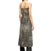 de-olivia-fsh Houndstooth dokuma denim midi elbise