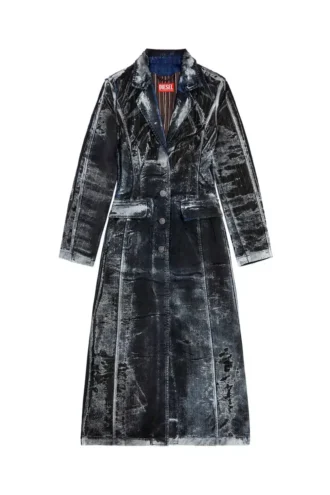 de-pia-fse İnce çizgili devoré denim ceket