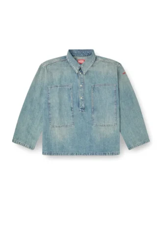 de-priss Henley üst, işlevsel tarzda denim