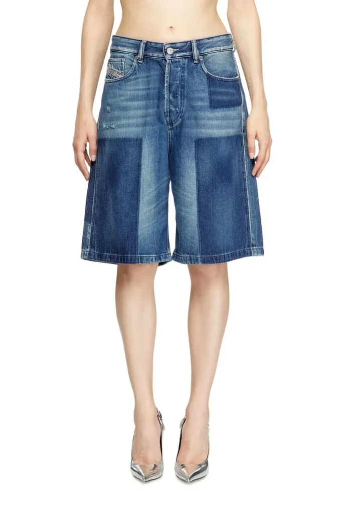 de-sire-short Kontrast efektli denim şort