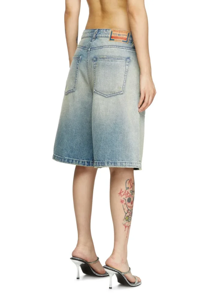 de-sire-short Yıpranmış efektli denim şort