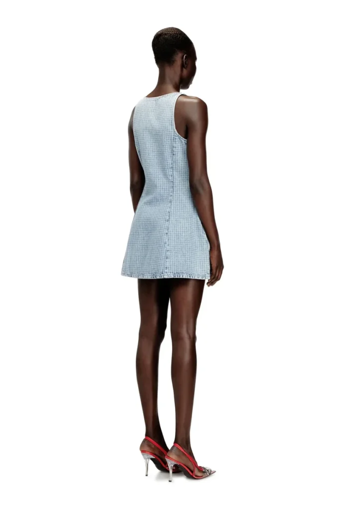 de-sweeney-s1 Kristalli houndstooth denim kısa elbise de-sweeney-s1 Kristalli houndstooth denim kısa elbise