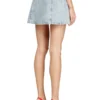 de-sweny-s Kristalli grafik desenli denim mini etek