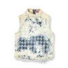 de-tapi-fsh2 Houndstooth dokuma denim kolsuz üst