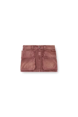 de-ton Yama cepli denim mini etek