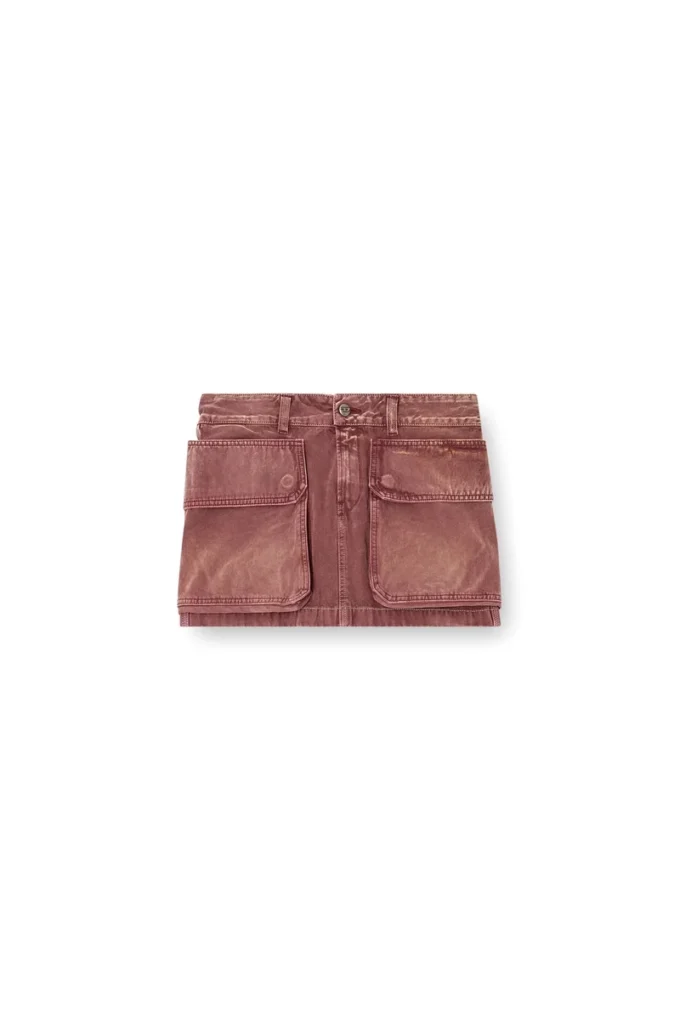 de-ton Yama cepli denim mini etek