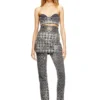 de-toppys-fsh Prens of Wales jakarlı denim bralet