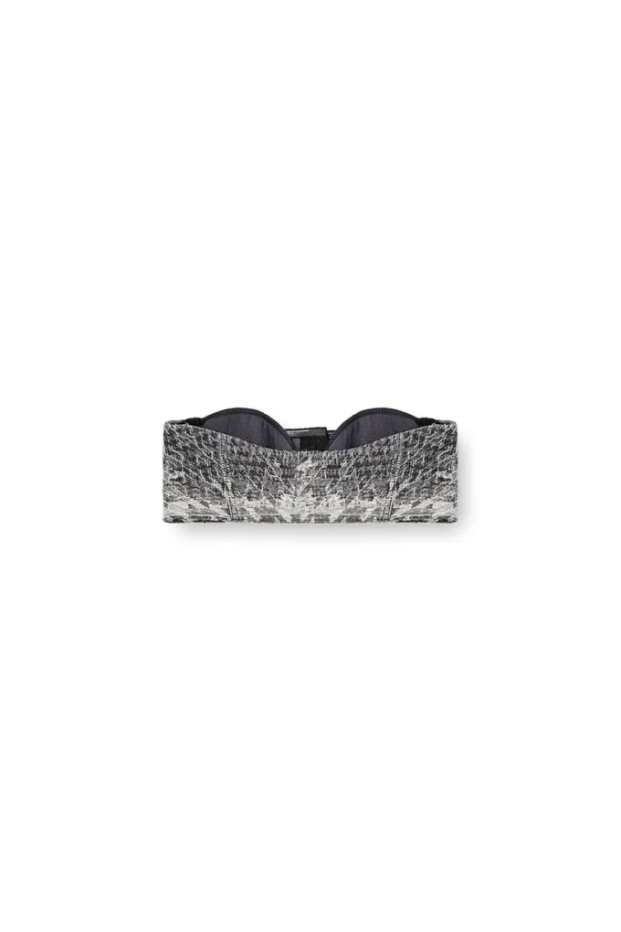 de-toppys-fsh Prens of Wales jakarlı denim bralet