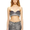 de-toppys-fsh Prens of Wales jakarlı denim bralet