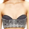 de-toppys-fsh Prens of Wales jakarlı denim bralet