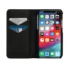 Diesel 2’si 1 arada folyo kılıf, iPhone XS ve iPhone X için Siyah deri baskılı ve kabartmalı logo kılıf, iPhone XS ve X