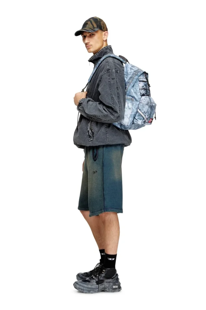 Diesel day pak’r Trompe l’oeil denim sırt çantası