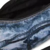 Diesel omuz çantası Trompe l’oeil denim çok cepli çanta