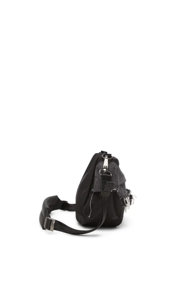 Diesel omuz çantası Yıpranmış denim ve CORDURA® omuz çantası