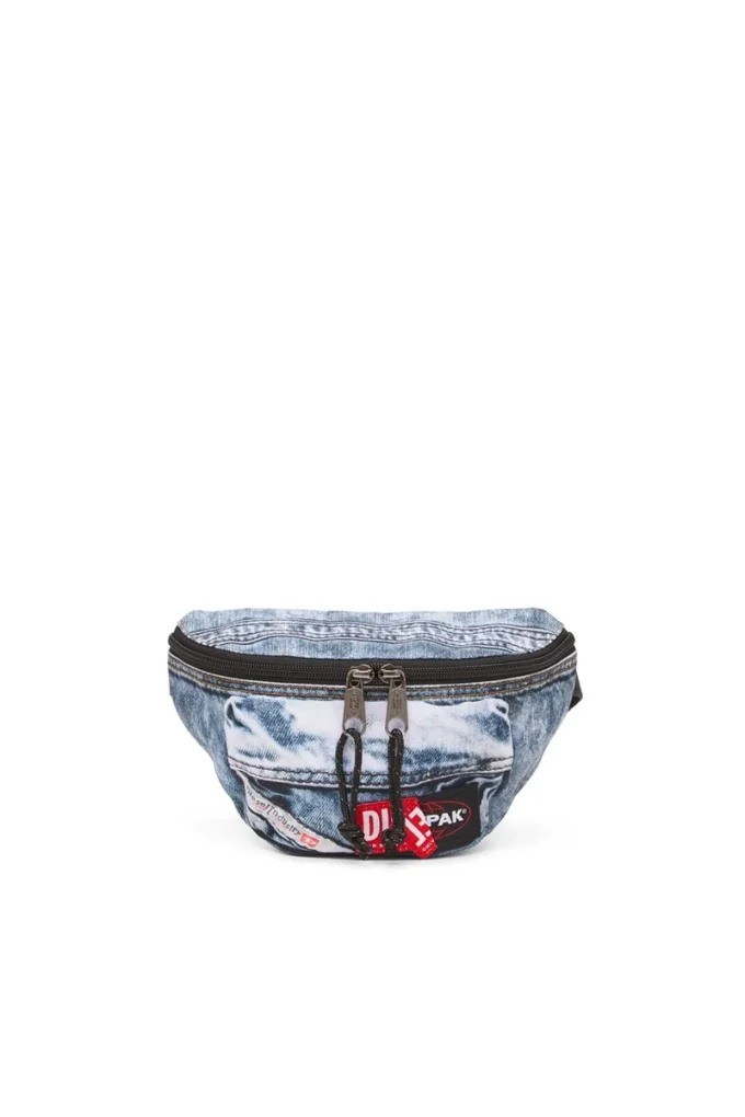 Diesel springer Trompe l’oeil denim bel çantası