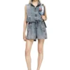 Diesel springer Trompe l’oeil denim bel çantası