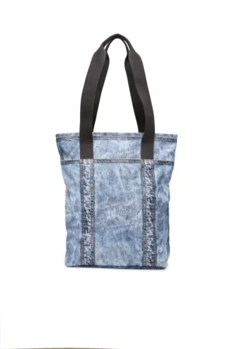 Diesel tote Trompe l’oeil denim tote çanta