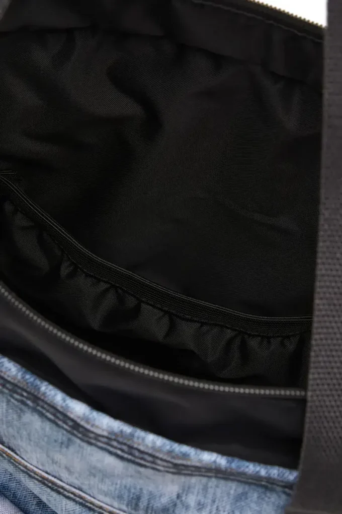 Diesel tote Trompe l’oeil denim tote çanta