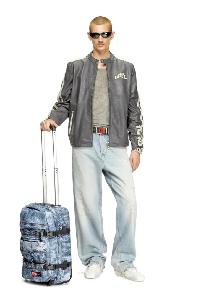 Diesel transit’r s Trompe l’oeil denim kabin çantası