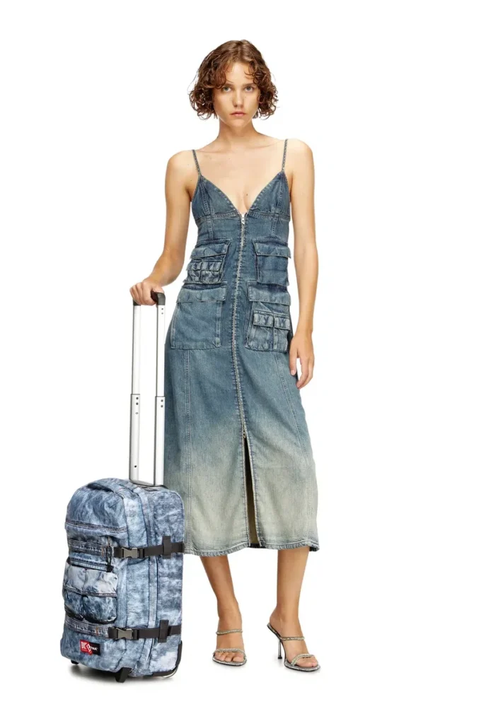 Diesel transit’r s Trompe l’oeil denim kabin çantası