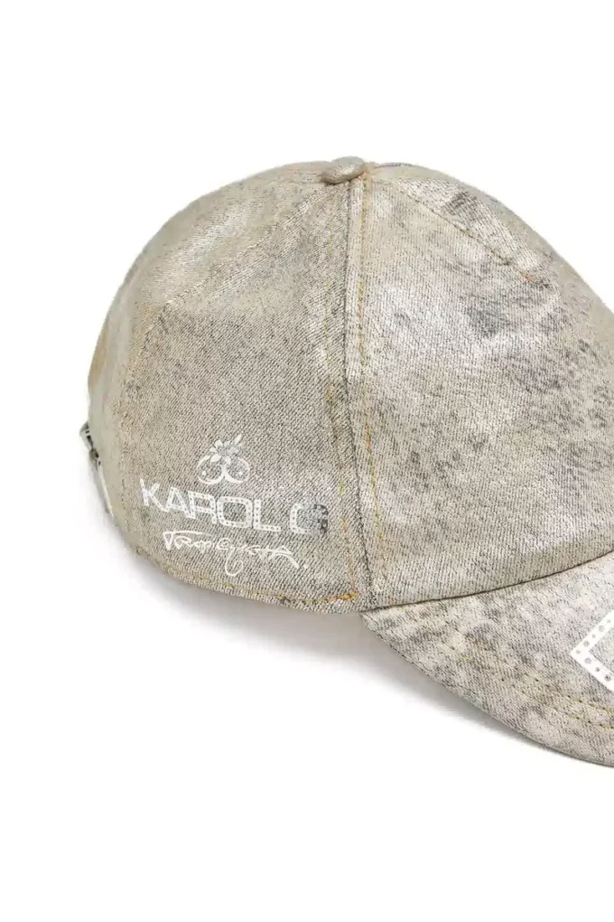 dile_luna cap Metalik denim beyzbol şapkası