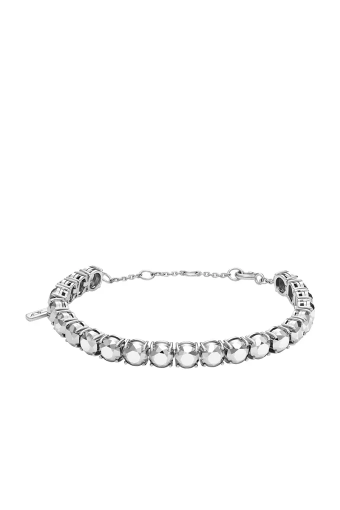 dl1354040 gümüş mücevher Gümüş Elmas Kesim Bileklik