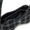 double-d omuz Houndstooth motifli Double-D-Shoulder çanta