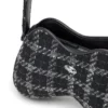 double-d omuz Houndstooth motifli Double-D-Shoulder çanta