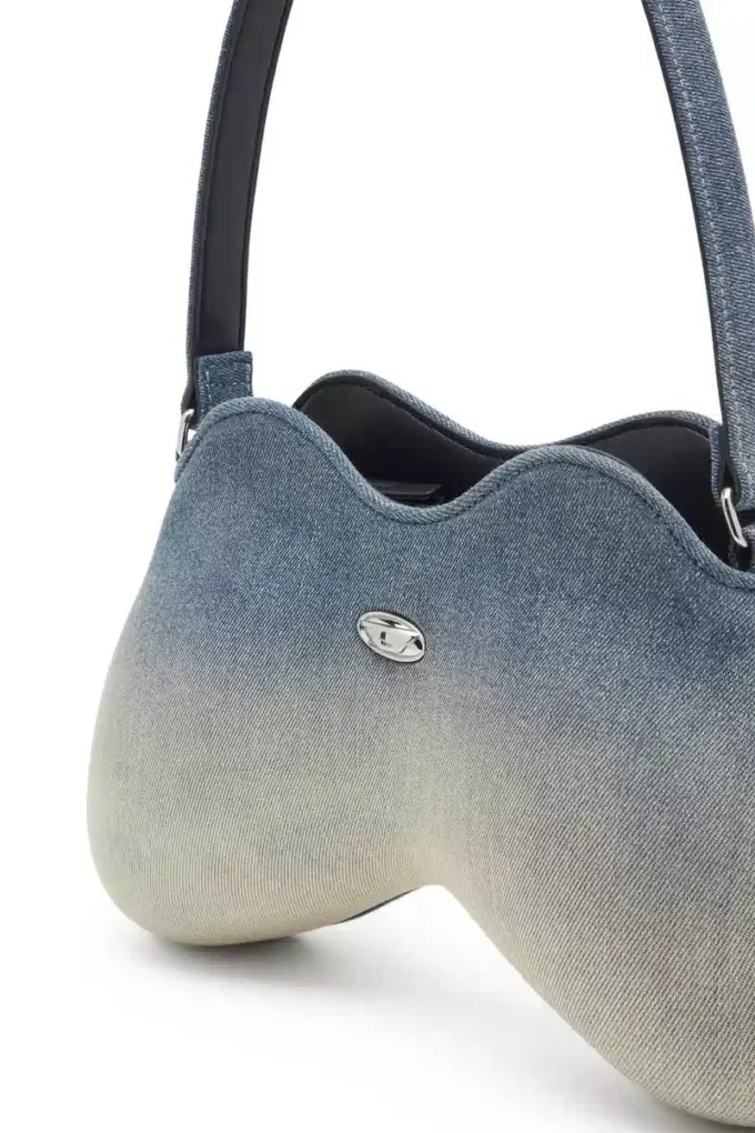 double-d shoulder Solarized denim çift D omuz çantası