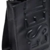 dsl 3d shopper m x Kabartmalı logolu Dsl 3D M-PU tote çanta