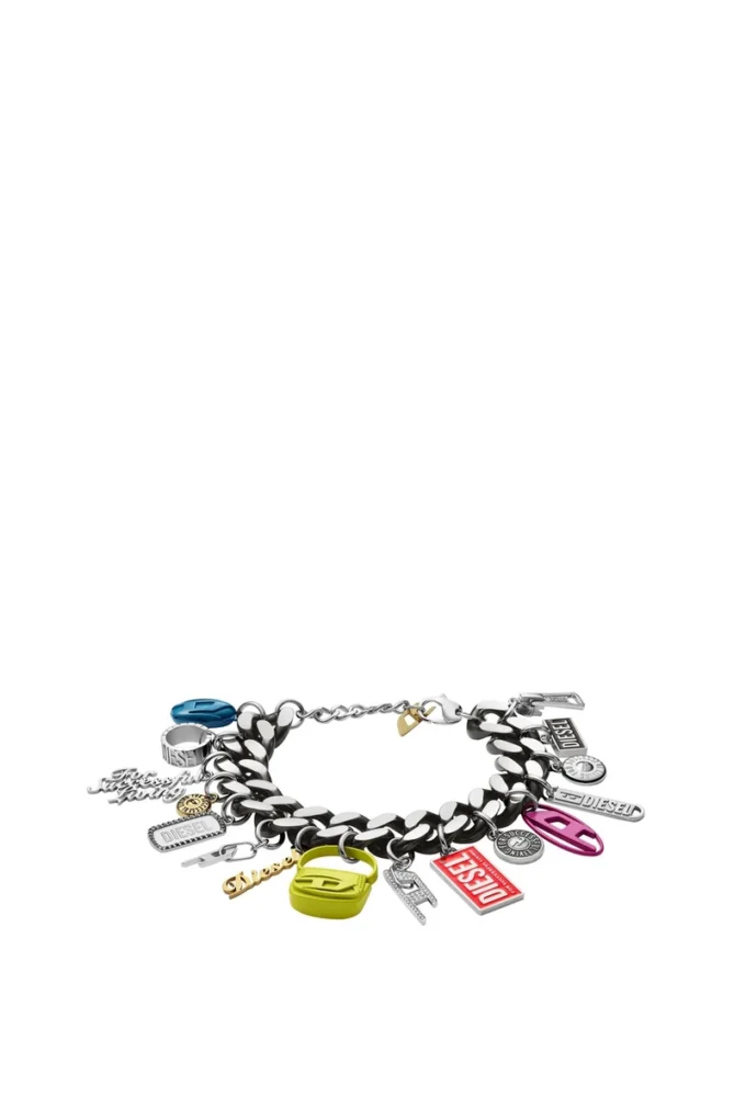 dx1524 jewel Siyah paslanmaz çelik charm zincir bileklik