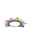 dx1524 jewel Siyah paslanmaz çelik charm zincir bileklik