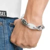 dx1617040 Paslanmaz Çelik ve Silikon Metamorph Zincir Bileklik