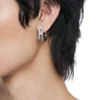 dx1628040 takı Paslanmaz çelik ışıltılı halka küpe