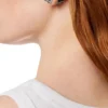 dx1657931 takı İki tonlu pirinç saplama küpe