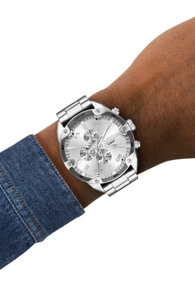 dz4677 Diesel Spiked Kronograf Paslanmaz Çelik Saat
