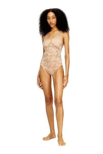 ezzy-utlt Dantel tasarımlı naylon bodysuit
