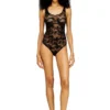 ezzy-utlt Dantel tasarımlı naylon bodysuit