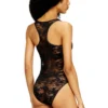 ezzy-utlt Dantel tasarımlı naylon bodysuit