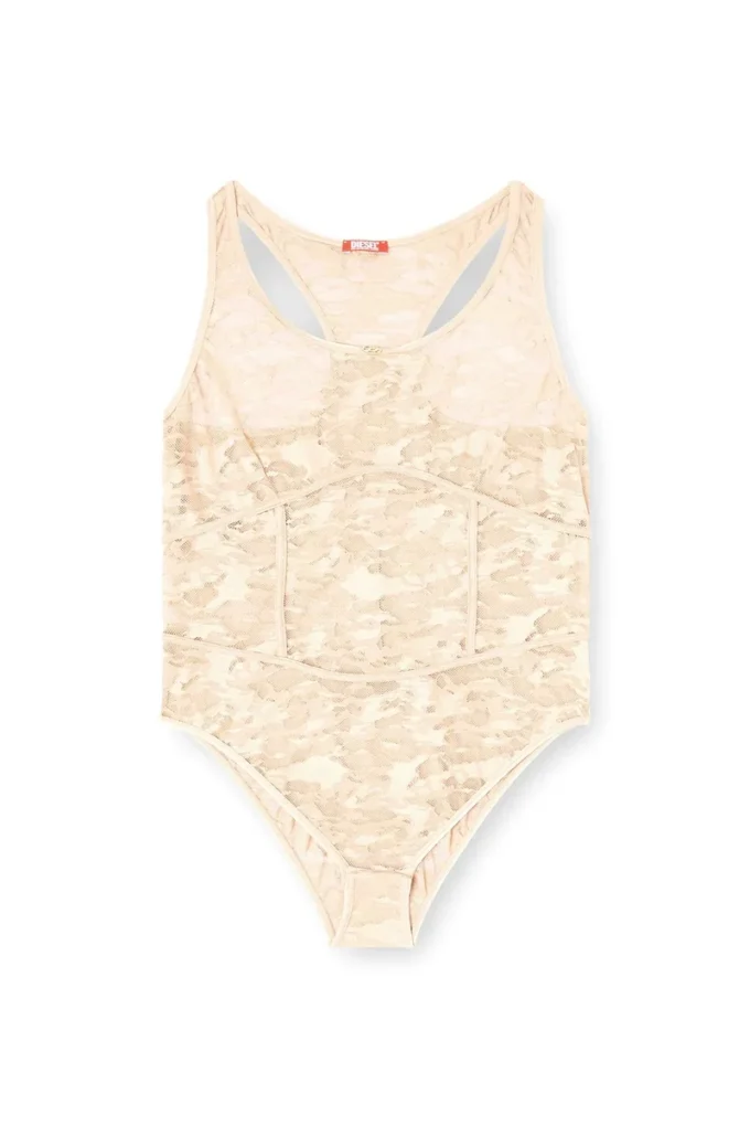 ezzy-utlt Dantel tasarımlı naylon bodysuit