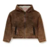 f-ella Asit yıkamalı, teddy astarlı fermuarlı kapüşonlu sweatshirt